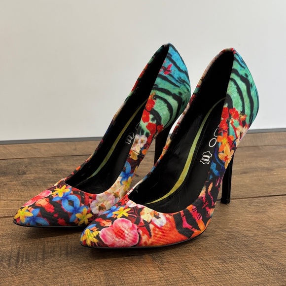 Aldo Multicolor Floral Heels - Picture 2 of 9